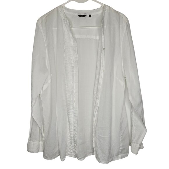 100% Cotton White Button Down Shirt Size XL - Picture 4 of 4